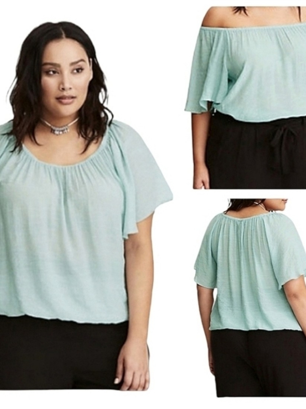 Torrid Off The Shoulder Gauze Top Sz 2